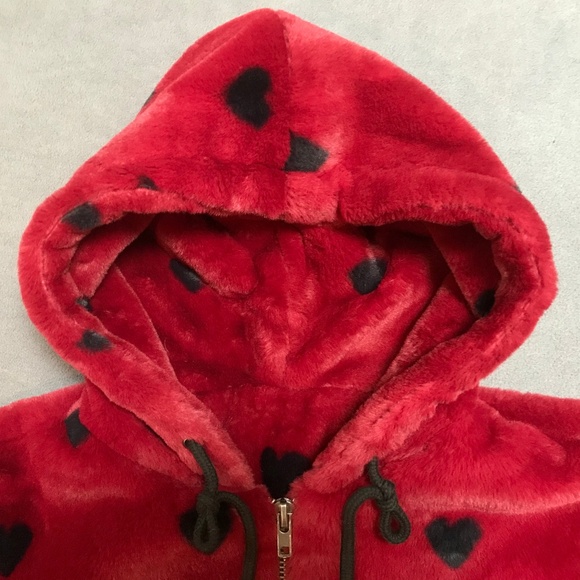 Plush hooded bomber jacket - Picture 2 of 6